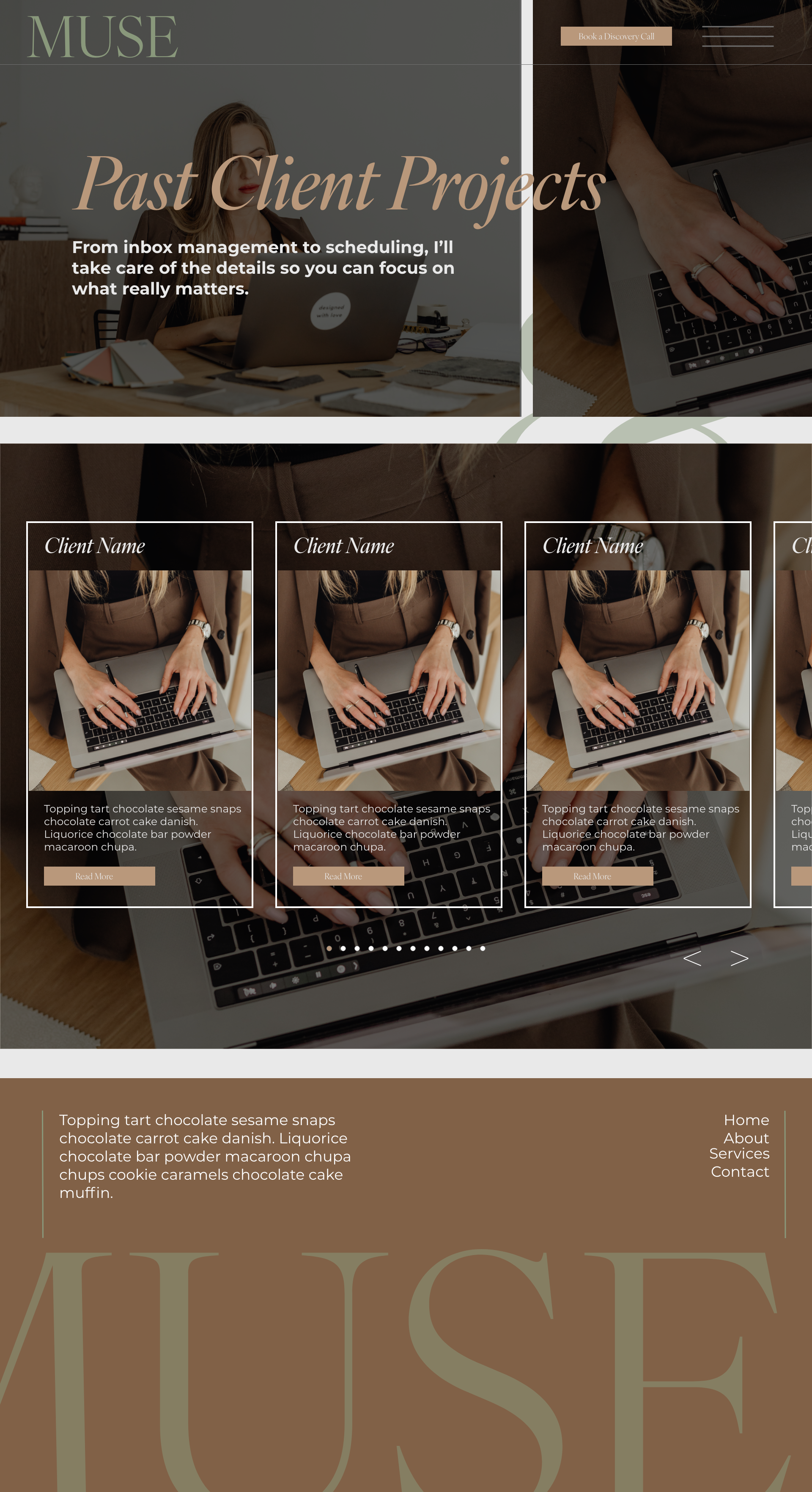 Past Clients Page Preview